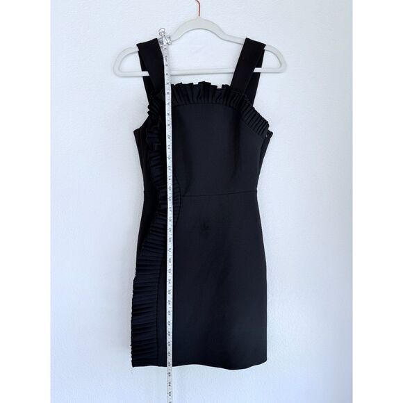 The Kooples Women's Ruffle Open Back Thick Strap Mini Dress in Black Sz 0 (US 2) - Picture 11 of 15